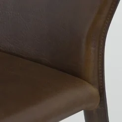 Maryl Chaise gainée contemporaine en croûte de cuir