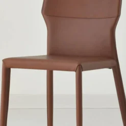 Maryl Chaise gainée contemporaine en croûte de cuir