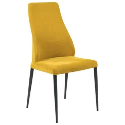 Mathilde Chaise de salle à manger italienne moderne en tissu et métal