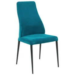 Mathilde Chaise de salle à manger italienne moderne en tissu et métal