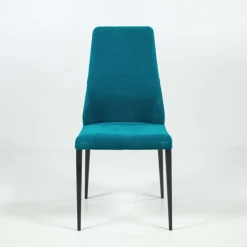Mathilde Chaise de salle à manger italienne moderne en tissu et métal