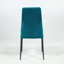 Mathilde Chaise de salle à manger italienne moderne en tissu et métal