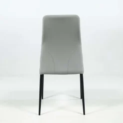 Mathilde Chaise de séjour moderne italienne en synthétique et pieds en métal