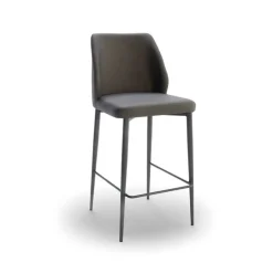 Mathilde Tabouret snack moderne rembourré pieds en métal