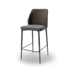 Mathilde Tabouret snack moderne rembourré pieds en métal