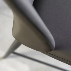 Mathilde Tabouret snack moderne rembourré pieds en métal