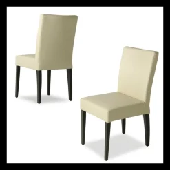 Matias Chaise contemporaine en synthétique et bois