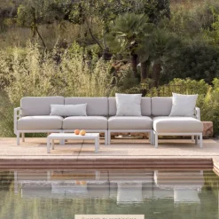 Maximo Canapé de jardin modulable 5 places