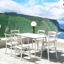 Maya Table de cuisine rectangulaire en stratifié