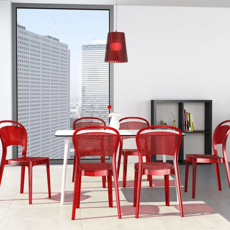 Maya Table de cuisine rectangulaire en stratifié