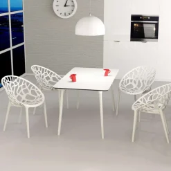 Maya Table de cuisine rectangulaire en stratifié