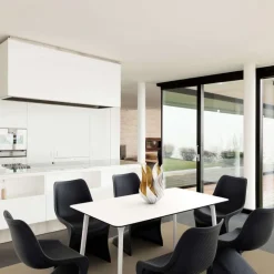 Maya Table de cuisine rectangulaire en stratifié