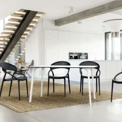 Maya Table de cuisine rectangulaire en stratifié