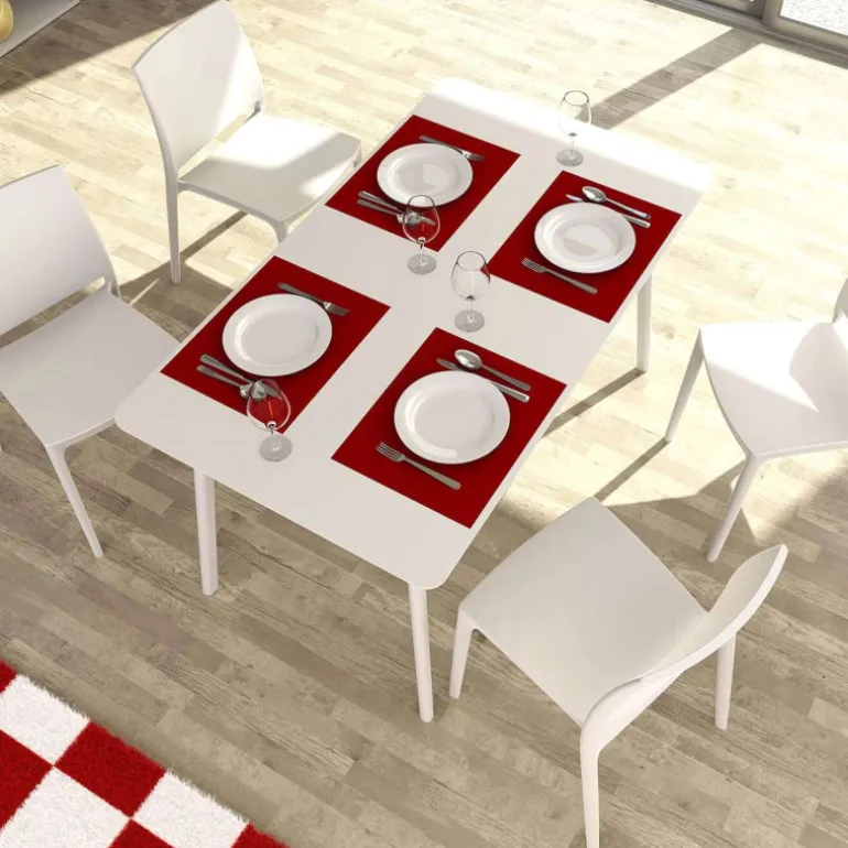 Maya Table de cuisine rectangulaire en stratifié