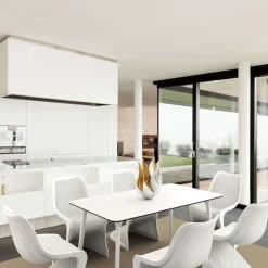 Maya Table de cuisine rectangulaire en stratifié