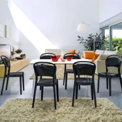 Maya Table de cuisine rectangulaire en stratifié