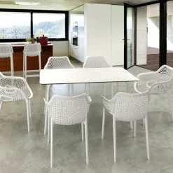 Maya Table de cuisine rectangulaire en stratifié