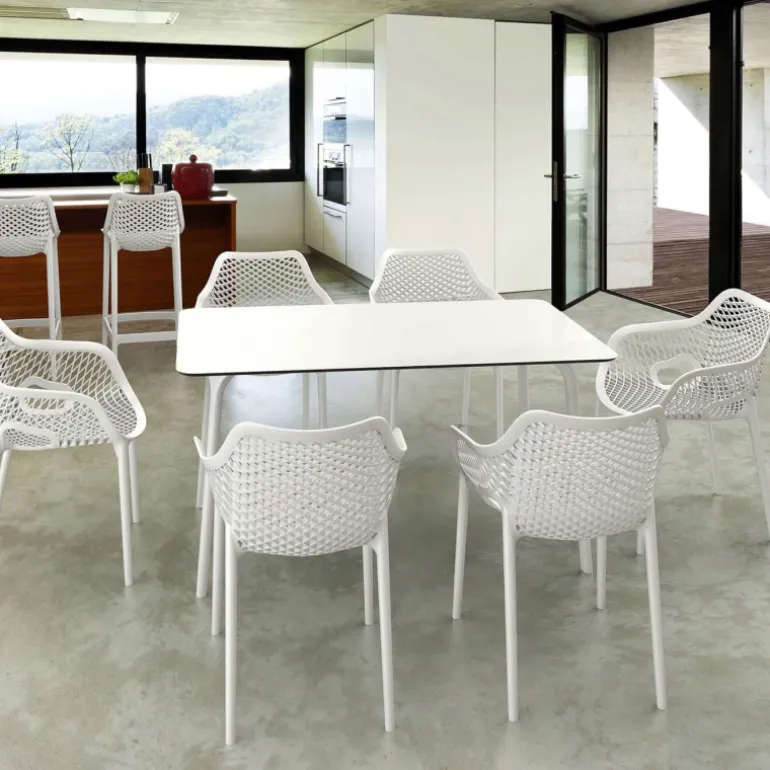 Maya Table de cuisine rectangulaire en stratifié