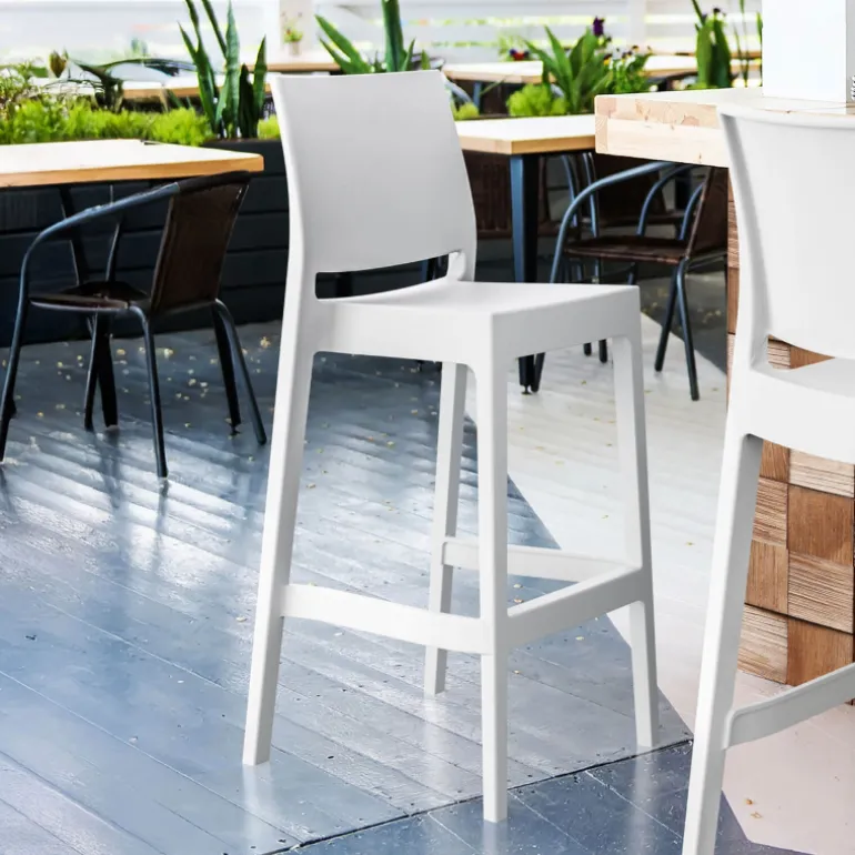 Maya Tabouret de bar empilable en polypropylène