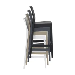 Maya Tabouret de bar empilable en polypropylène