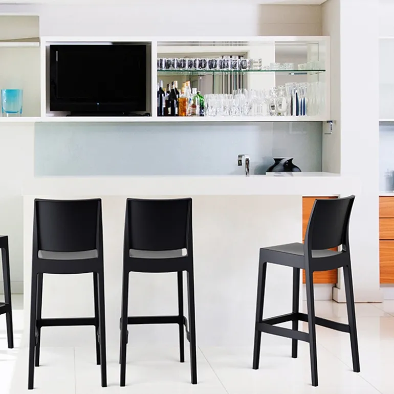 Maya Tabouret de bar empilable en polypropylène