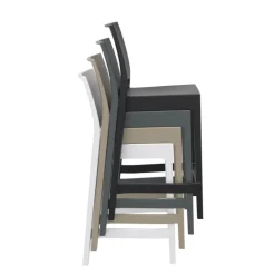 Maya Tabouret snack moderne empilable en polypropylène