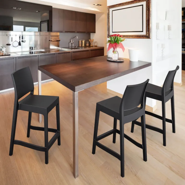 Maya Tabouret snack moderne empilable en polypropylène