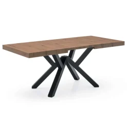 Mikado Connubia© Table extensible design en mélaminé avec pieds en bois