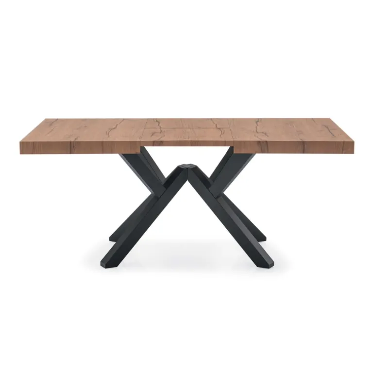 Mikado Connubia© Table extensible design en mélaminé avec pieds en bois