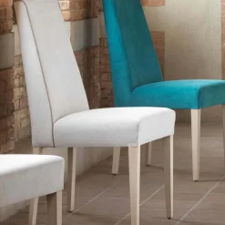 Mila Chaise contemporaine en tissu avec assise rembourrée