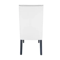 Mila Chaise en tissu rembourrée avec boutons sur le dossier pieds bois