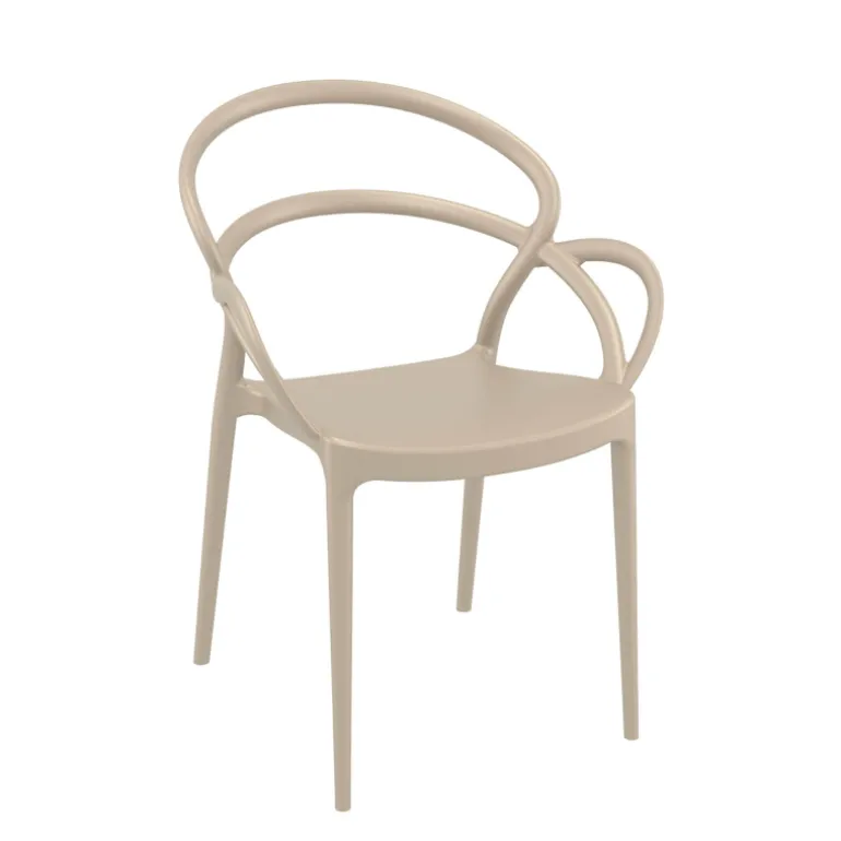 Mila Fauteuil design empilable en polypropylène