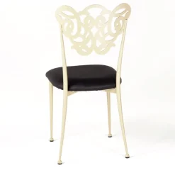 Milos Chaise provençale en métal assise synthétique rembourrée