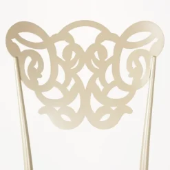 Milos Chaise provençale en métal assise synthétique rembourrée