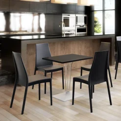 Miranda Chaise empilable en polypropylène