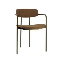 Mirror Chaise moderne en tissu avec accoudoirs et pieds en métal