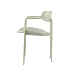 Mirror Chaise moderne en tissu avec accoudoirs et pieds en métal