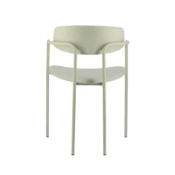 Mirror Chaise moderne en tissu avec accoudoirs et pieds en métal