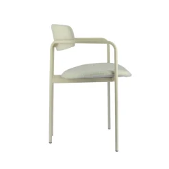 Mirror Chaise moderne en tissu avec accoudoirs et pieds en métal