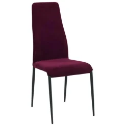 Mirta Chaise de séjour moderne en tissu et pieds en métal