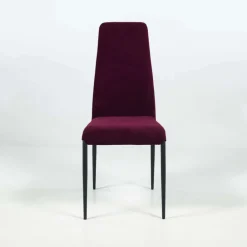 Mirta Chaise de séjour moderne en tissu et pieds en métal