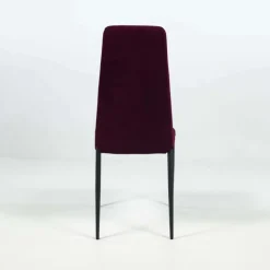 Mirta Chaise de séjour moderne en tissu et pieds en métal