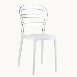 Miss Bibi Chaise moderne en polycarbonate transparent et polypropylène