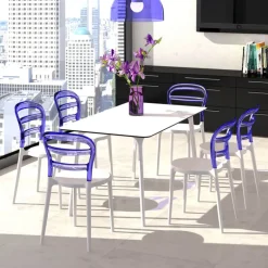 Miss Bibi Chaise moderne en polycarbonate transparent et polypropylène