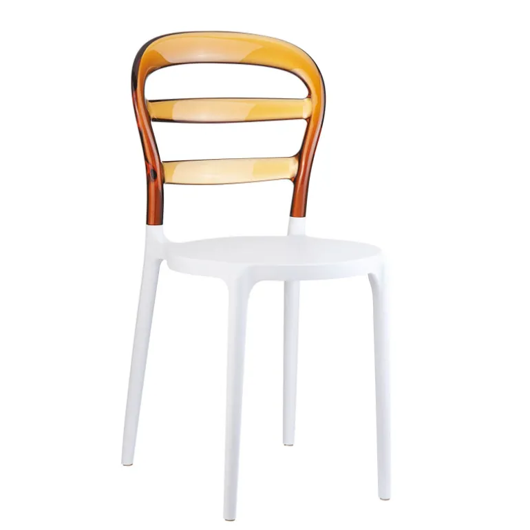 Miss Bibi Chaise moderne en polycarbonate transparent et polypropylène