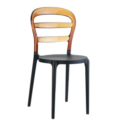 Miss Bibi Chaise moderne en polycarbonate transparent et polypropylène