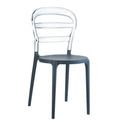 Miss Bibi Chaise moderne en polycarbonate transparent et polypropylène