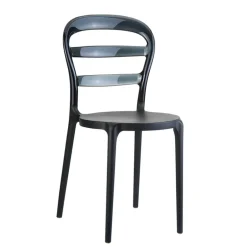 Miss Bibi Chaise moderne en polycarbonate transparent et polypropylène