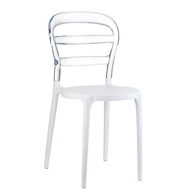 Miss Bibi Chaise moderne en polycarbonate transparent et polypropylène