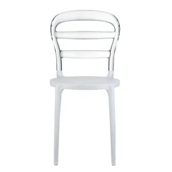 Miss Bibi Chaise moderne en polycarbonate transparent et polypropylène